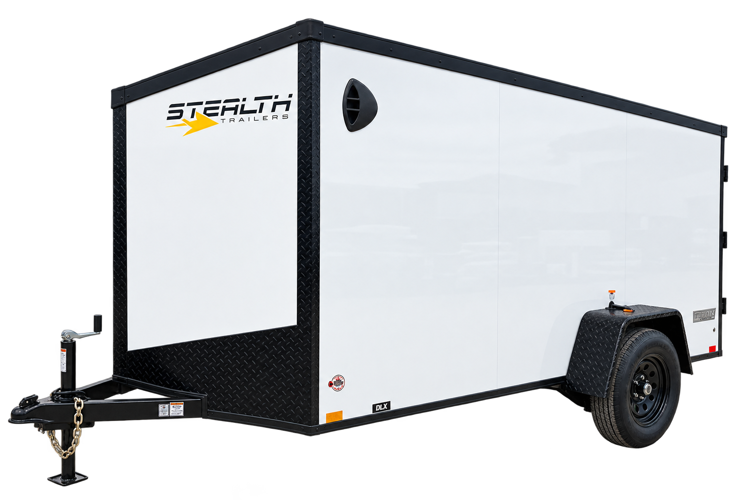 White Southland 6 by 12 enclosed cargo trailer